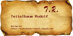 Teitelbaum Rudolf névjegykártya